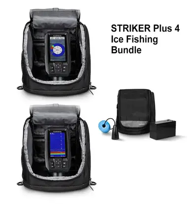 Garmin - Striker Plus 4 Ice Fishing Bundle