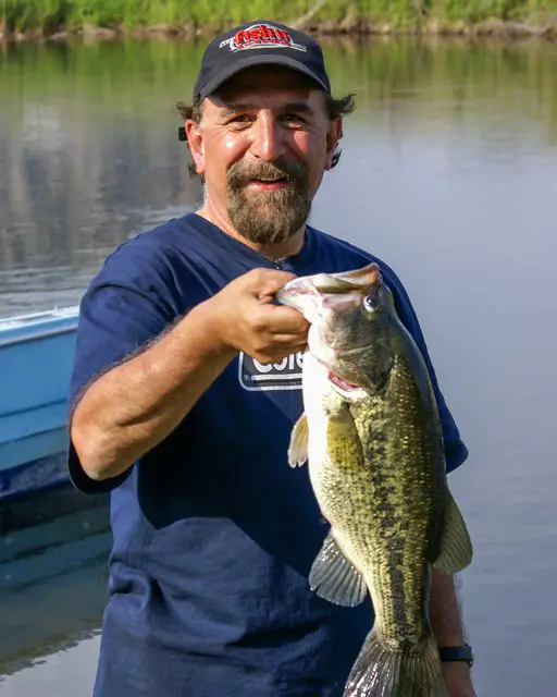 Angelo Viola with a British Columbia bass.