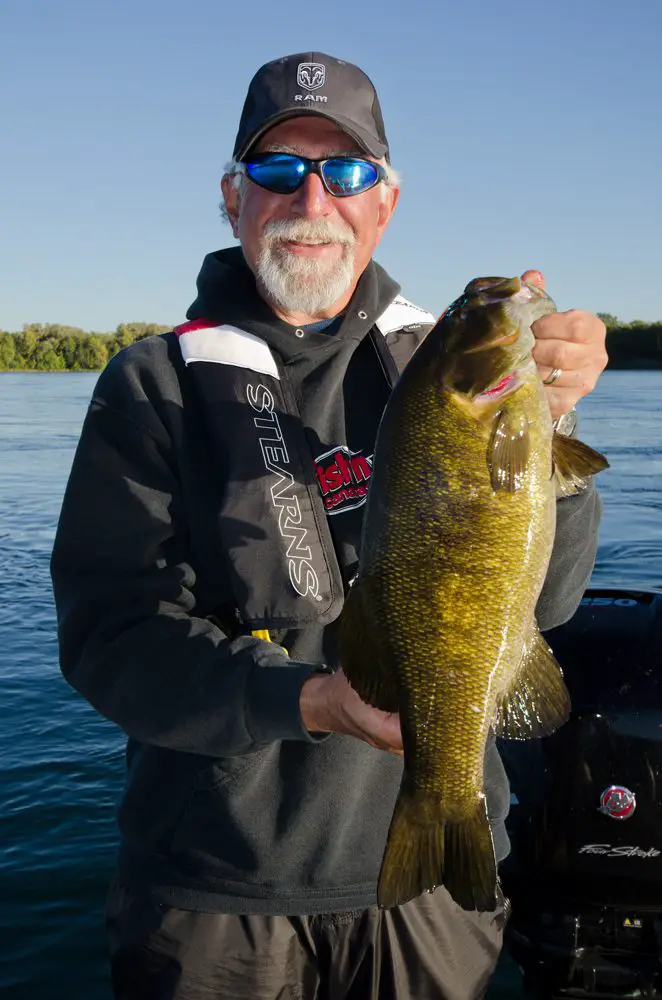 Angelo Viola with a St. Francis Smallmouth Bass
