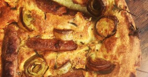 Toad in the Hole with Maple Duck Sausage