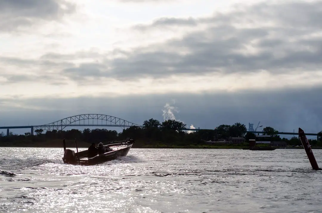 Heading back upstream on the St. Mary's River