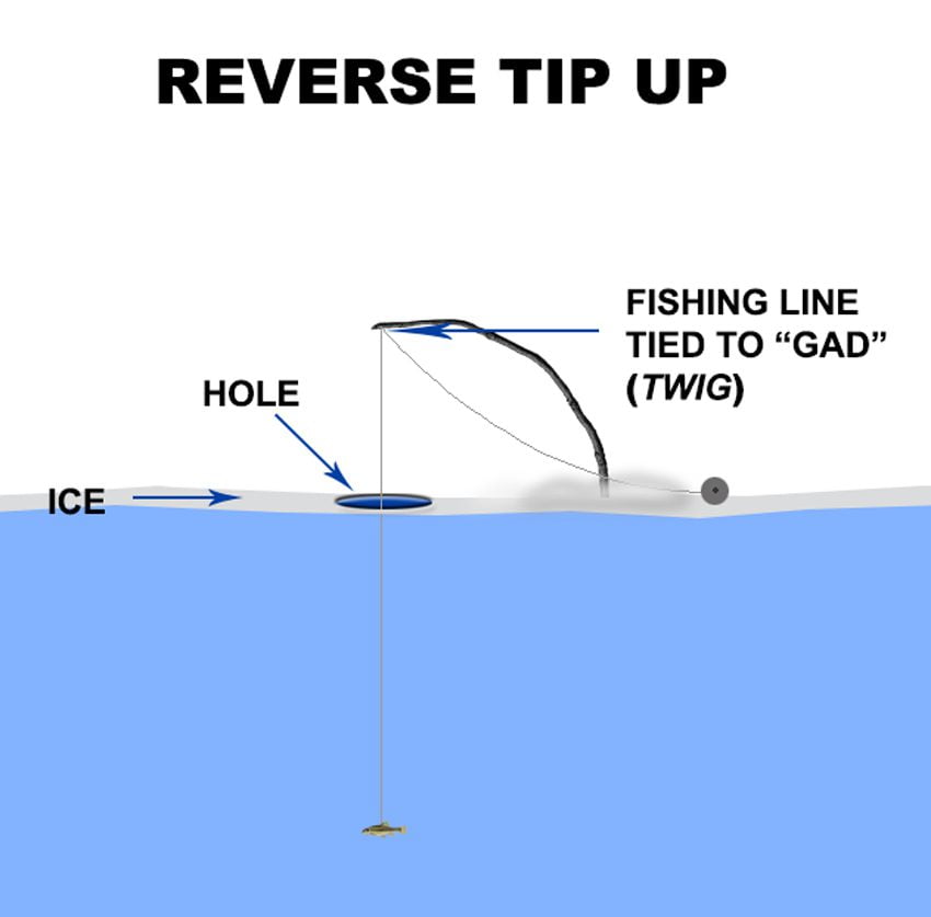 A diagram of a primitive tip-up