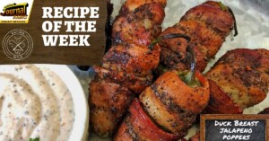 Bacon Wrapped Duck Stuffed Jalapeno Poppers – Recipe of the Week