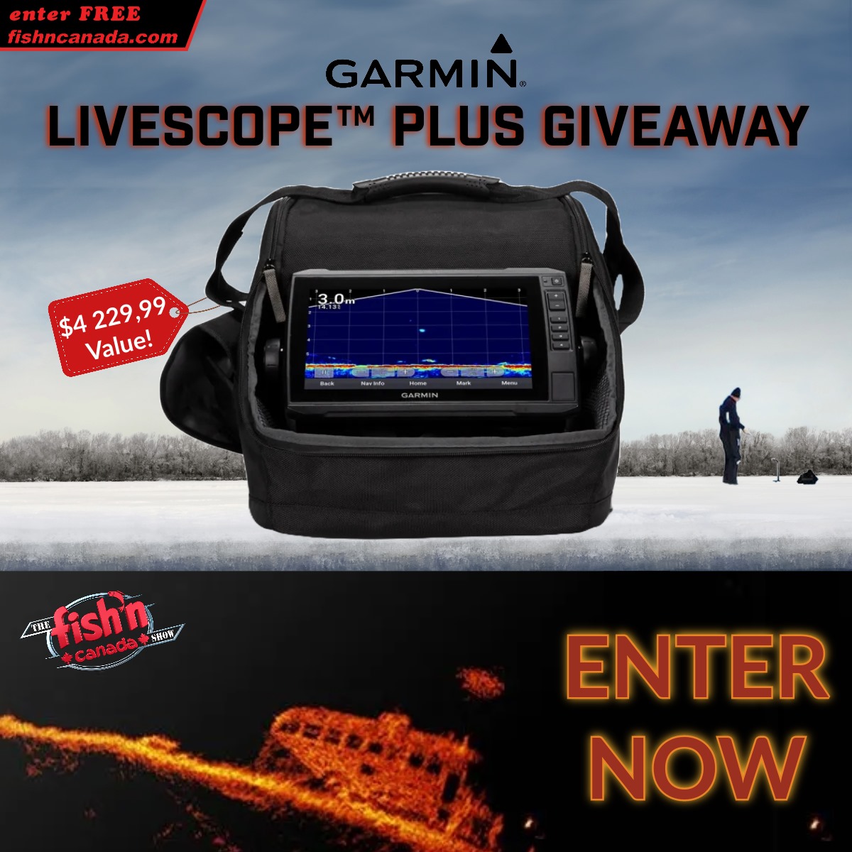 GARMIN LiveScope™ Plus Ice Fishing Bundle Giveaway - Fish'n Canada