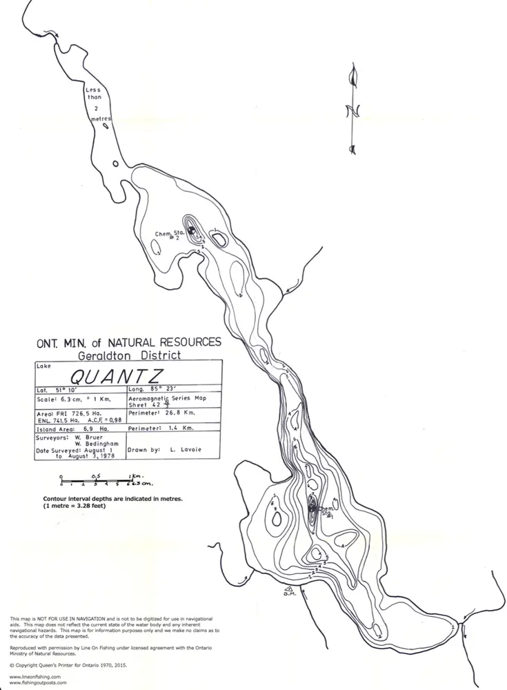 a map of Quantz Lake